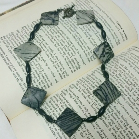 Vintage | Jasper Geometric Necklace